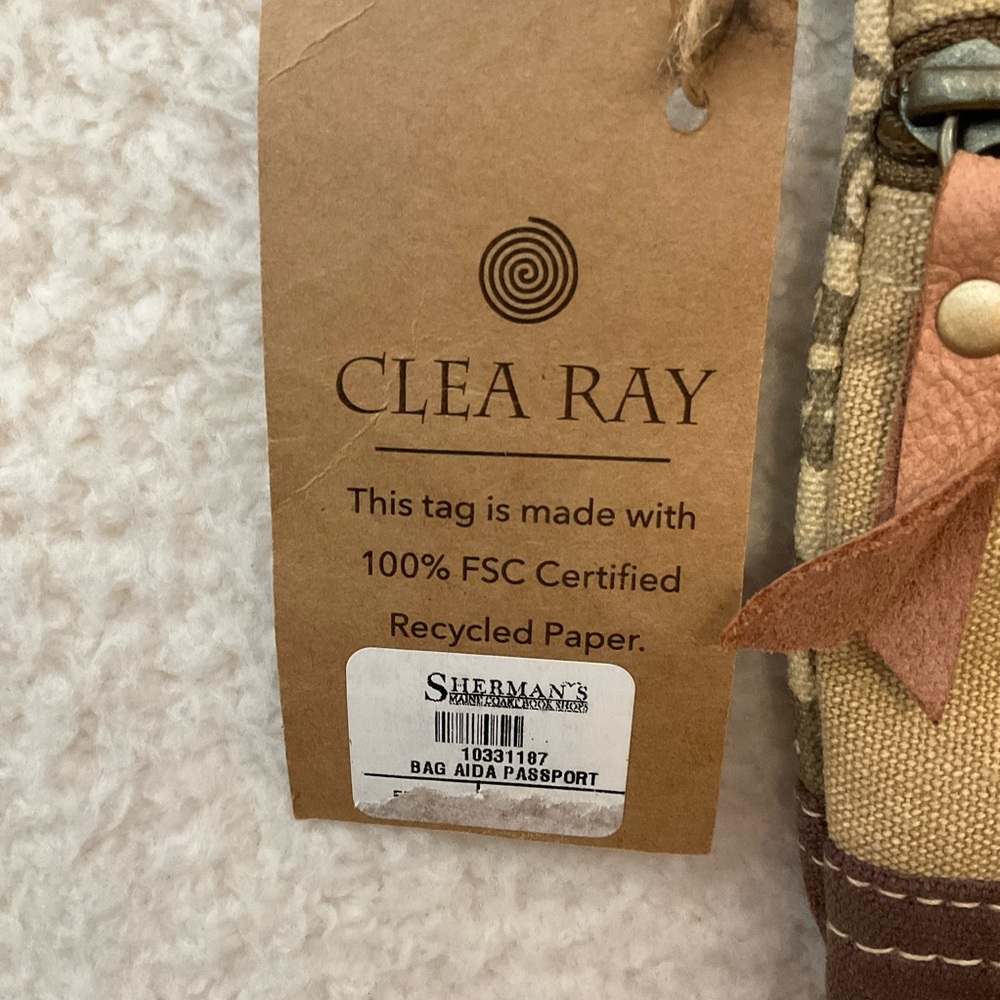 CLEA RAY Small Crossbody bag - The Aida Passport Handmade Repurposed Military - Picture 8 of 8